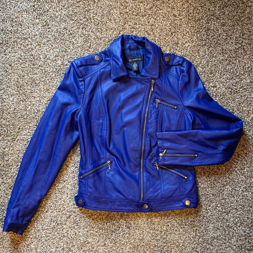 Cobalt Blue Moto Jacket